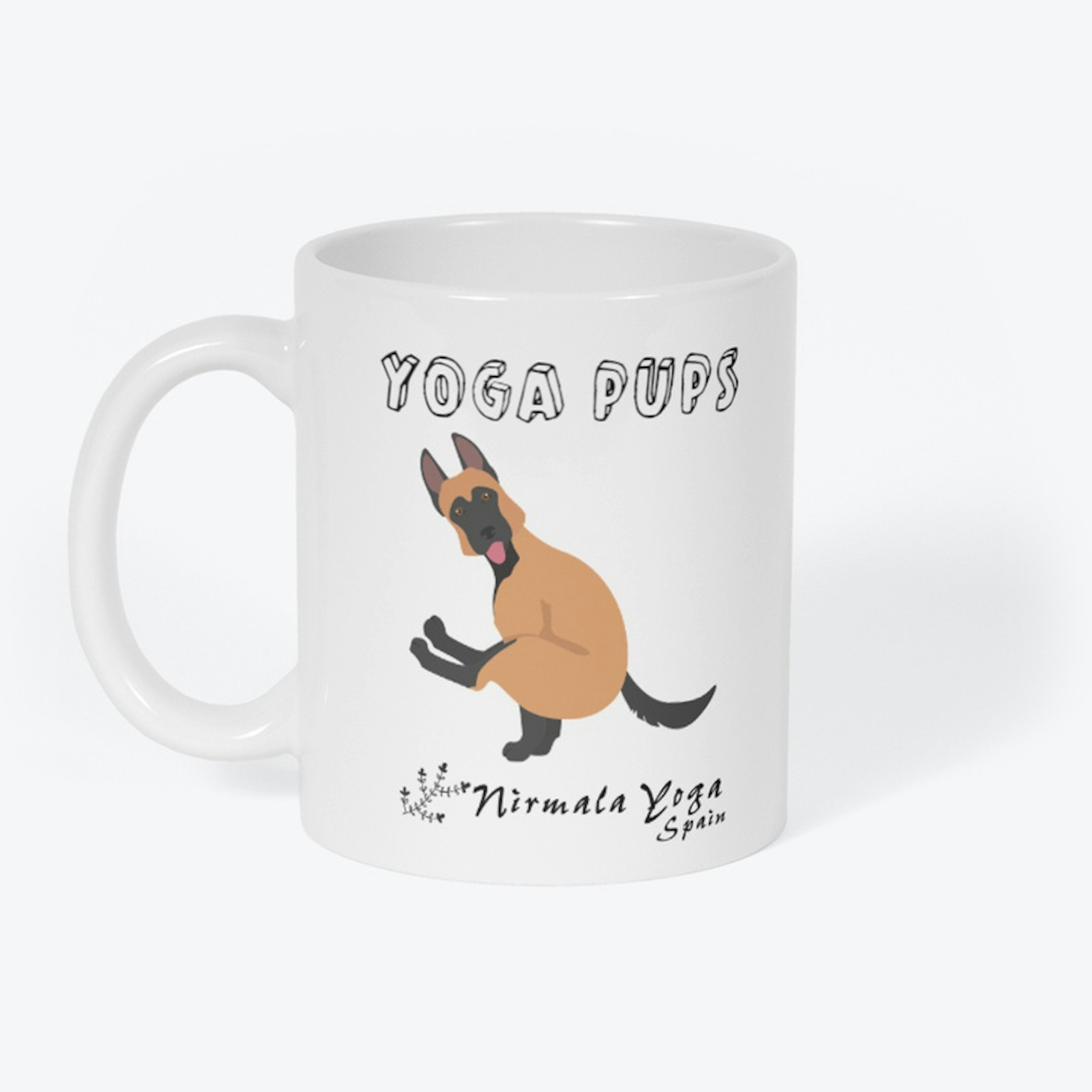 German Shepherd "Yoga Pups" Mug